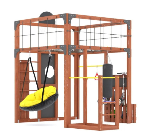 Детская площадка для дачи Савушка КУБ-1 Махагон