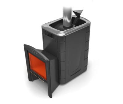 Печь для бани Термофор Гейзер 2014 Inox Витра ЗК антрацит от Vishop.by 