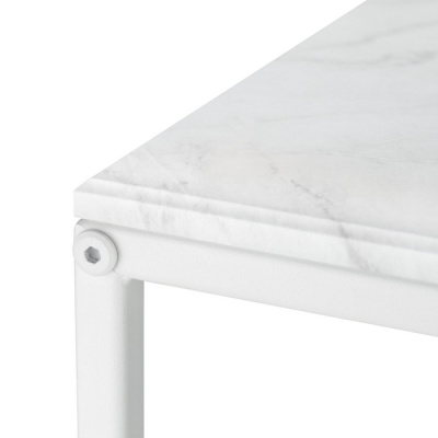 Стол журнальный МеталлАрт М002 белый мрамор 