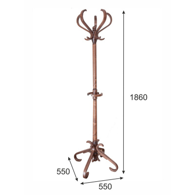 Вешалка напольная В 10Н средне-коричневый 