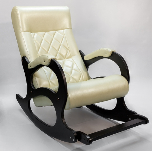 Кресло-качалка Бастион 2 с подножкой (цвет Боне, прошивка Ромбус)