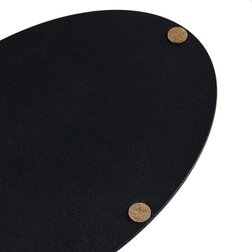 Стол приставной овальный МеталлАрт М015 черный мрамор 