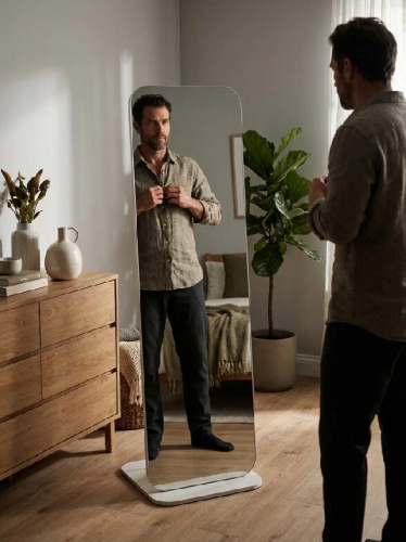 Зеркало напольное Стелла 4 дуб крафт белый 