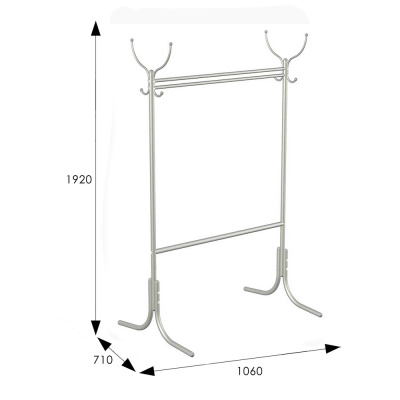 Вешалка общественная М 13 металлик 