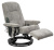 Кресло вибромассажное с пуфом CALVIANO 23 серый плюш 