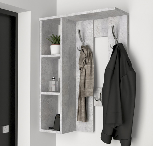 Вешалка настенная Артём-Мебель СН-100.44 бетон спаркс лайт 