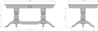 Стол Зевс серый 