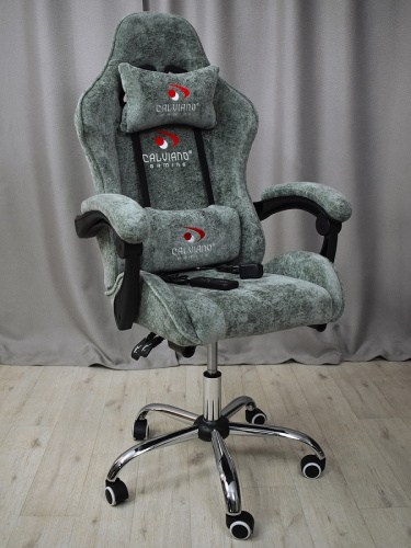 Вибромассажное кресло Calviano ASTI ULTIMATO green fabric 