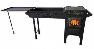 Кухня-мангал ДТ-3 стекло эксклюзив