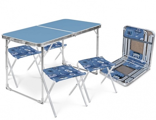 Комплект складной мебели Ника ССТ-К2 голубой джинс