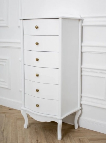 Комод Leset Беатрис узкий 6 ящ. молочный дуб 