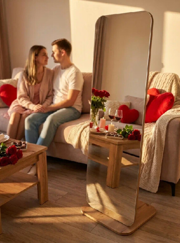 Зеркало напольное Стелла 4 дуб крафт золотой 