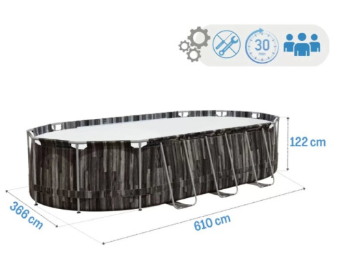 Бассейн каркасный Bestway 5611R Steel Pro MAX 610x366x122см