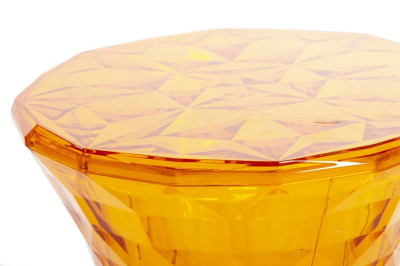 Стул-пуф Stone прозрачный оранжевый 