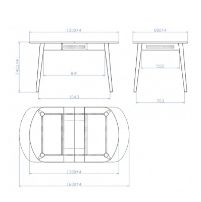 Стол Эней Dark Oak 