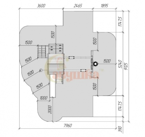 Детская спортивная площадка для дачи Савушка ХИТ 7