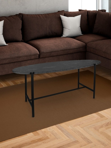 Стол журнальный МеталлАрт М025 черный мрамор 