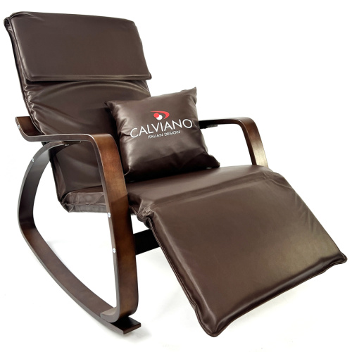 Кресло-качалка Calviano Comfort 1 коричневое PU