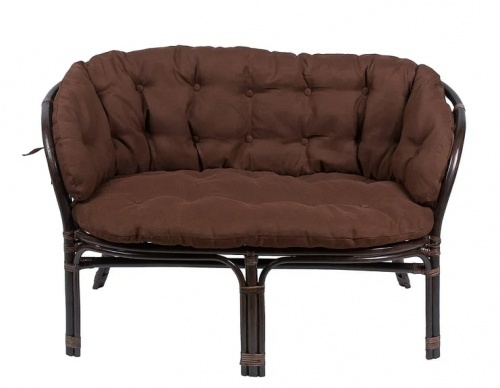 IND Комплект Багама с диваном овальный стол темно-коричневый подушка коричневая 