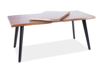 Стол обеденный SIGNAL FRESNO раскладной дуб артизан черный 120-180/80/76 