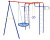 Уличный спортивный комплекс Пионер дачный мини качели гнездо 80см металл Уличный спортивный комплекс Пионер дачный мини качели гнездо 80см металл
